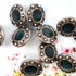 Buttons (Set of 10) - Pewter Studs | Metal | 11mm | Deep Turquoise